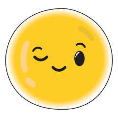 Cute happy emoji icon Vector