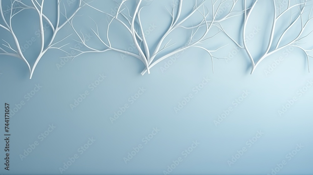 Poster minimalistic abstract gentle light blue background for product presentation with light and intricate