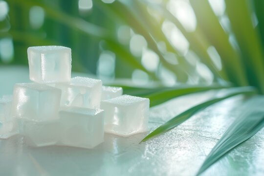 Nata de coco. coconut gel,