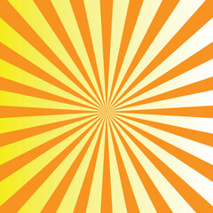 Sunburst retro sun rays yellow background. Abstract summer sunny. Vintage radial texture. Vector illustration. Eps file 571.