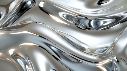 Glossy silver liquid
