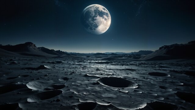 Moon view from other planet
