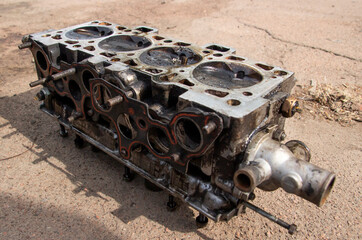 Cylinder head combustion engine isolated