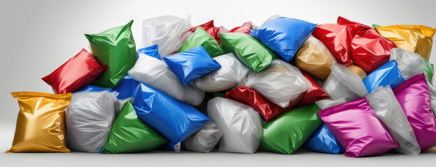 Mountain of Garbage Bags Highlighting Waste Management Issues