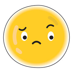 Cute doubt emoji icon Vector