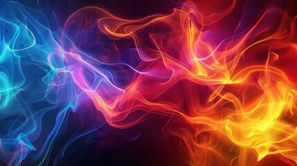 Multicolored Energy wave Flow Background