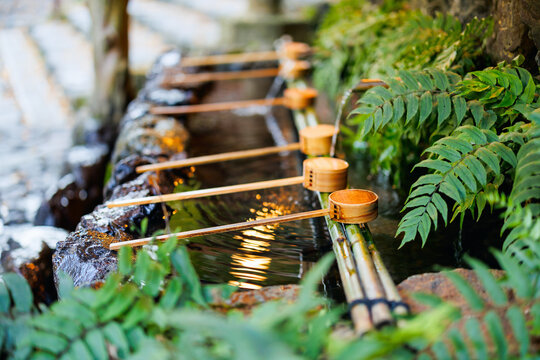 Purification water in Kifune Shrine