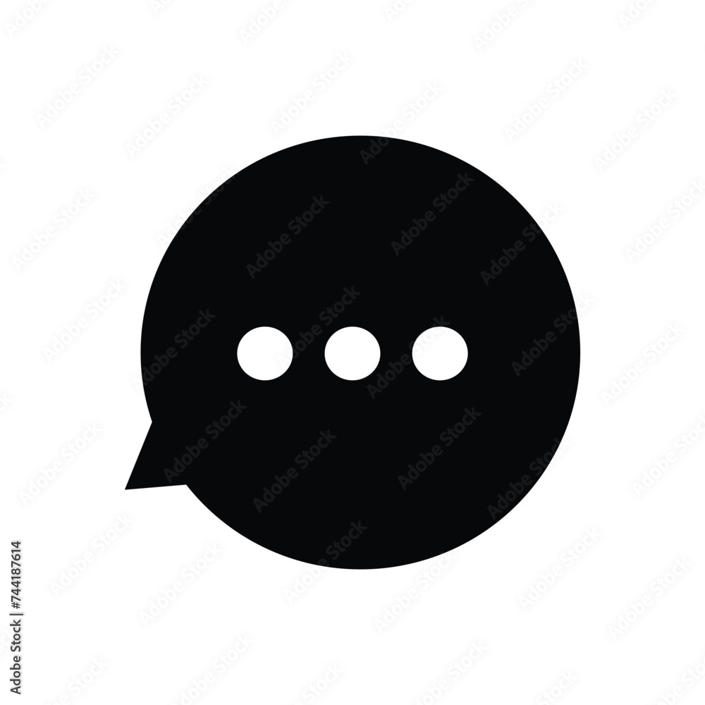 Poster chat icon. speech bubble icon. vector illustration. flat design style. resources graphic element des