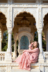 Woman on vacation in India - 744188441