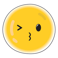 Cute happy emoji icon Vector