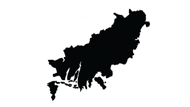 Animation that forms a map of Busan in South Korea