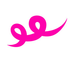 Pink Squiggle Line Curved Divider