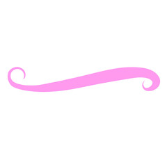 Pink Squiggle Line Curved Divider