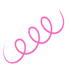 Fototapeta na wymiar Pink Squiggle Line Curved Divider