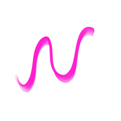 Pink Squiggle Line Curved Divider