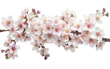 Artistic Depiction of Exquisite Blossom Isolated on Transparent Background.