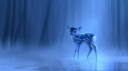 deer out in the forest created by ai