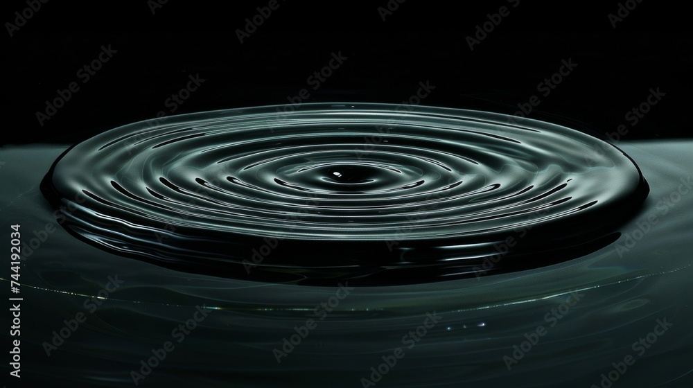 Poster the circular ripples on the indoor water reflect a peaceful and mesmerizing moment, capturing the tr