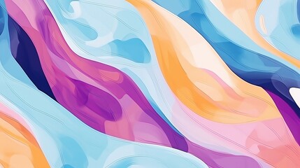 Abstract Decor. Hand-painted Image. Vibrant Style. Modern Endless Abstract Decor. Seamless Composition.  Ethereal Backdrop. Contemporary Decorative Drawing