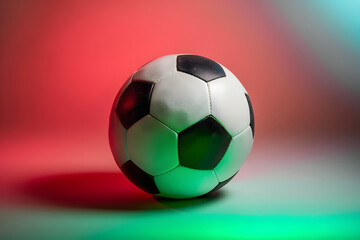 Classic Soccer Ball on Colorful Gradient Background