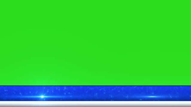 News lower third blue green screen animation