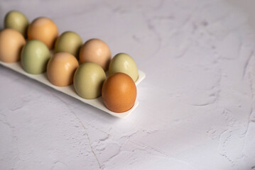 eggs on a white background