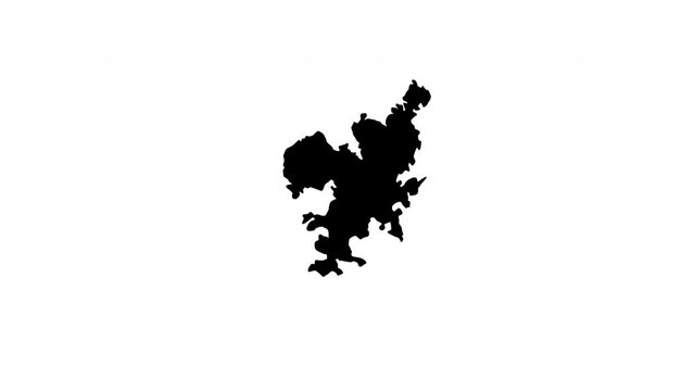 animated video that forms a map of Geoje in South Korea
