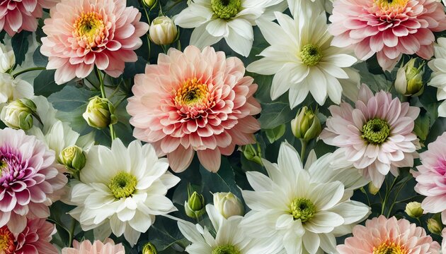 floral seamless wallpaper with flowers