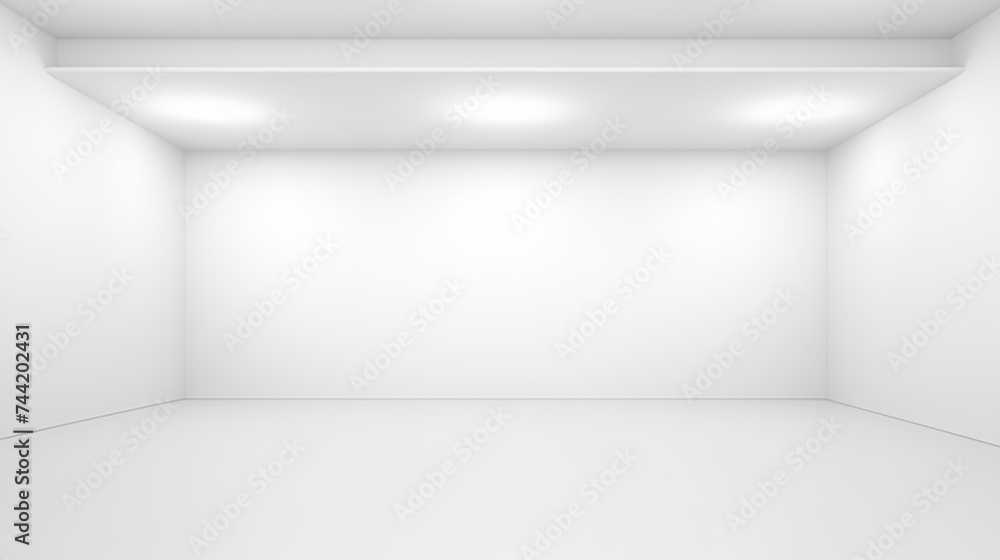 Poster empty white studio background. design for displaying product