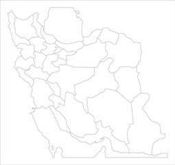 Iran's map for cut and engraving EPS