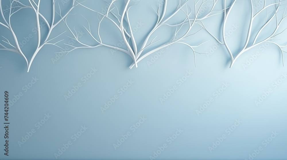 Poster minimalistic abstract gentle light blue background for product presentation with light and intricate