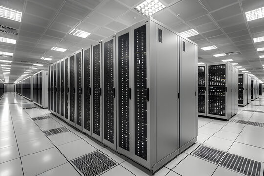 Rows of Servers in a Large Data Center