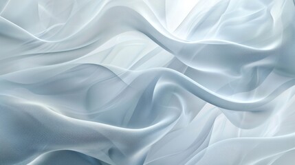 Obraz premium The elegant drapery of a pristine fabric cascades in fluid waves, evoking a sense of effortless grace and timeless fashion