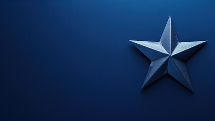 Obraz premium Navy blue star on a textured background