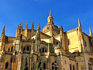 the beautiful cathedral of segovia, spain