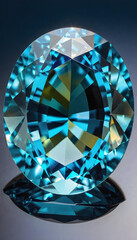 Topaz Gemstone, Precious, Blue, Luxury, Jewelry, Gem, Fashion, Accessories, Sparkle, Glitter, Expensive, Rare, Shiny, Elegant, AI Generated