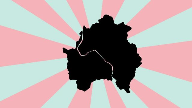 map of Anyang in south korea with rotating background