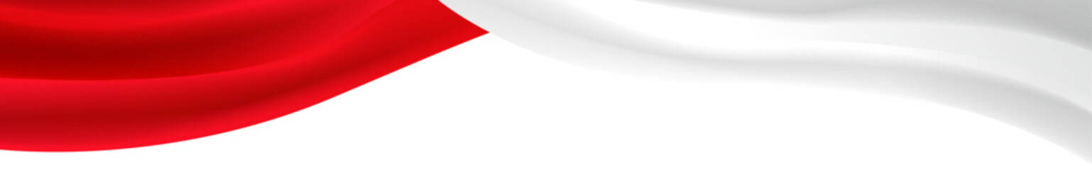 Red white indonesian flag frame border