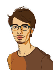 Fototapeta premium Vector male image of a husband, friend, co-worker