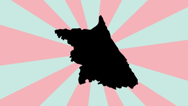map of Chungcheong in south korea with rotating background