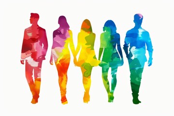 LGBTQ Pride trypan blue. Rainbow libertarian colorful teal blue diversity Flag. Gradient motley colored esoteric LGBT rights parade festival rainbow street diverse gender illustration