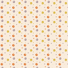 Pastel colors polka dot seamless pattern background