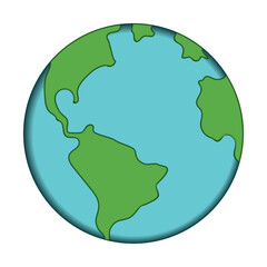 Isolated colored planet earth icon Vector