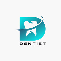 Logo design for a dentist. Illustration logo design for a dentist on a white background. - 744220696