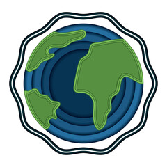 Isolated colored planet earth icon Vector
