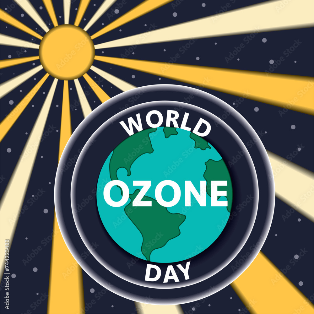 Wall mural World ozone day Poster Vector