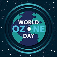 World ozone day Poster Vector