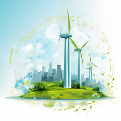 wind turbine and green energy