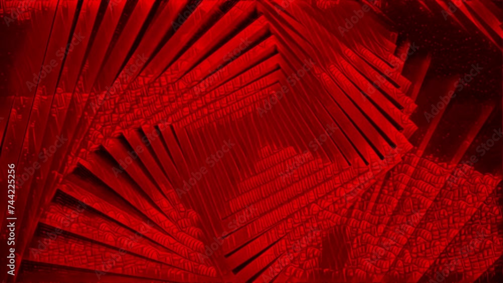 Poster red crimson animation of abstract blue and purple squares pattern. seamless loop for digital for art
