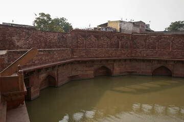 Agra, Uttar Pradesh / India - February 7, 2012 : Sufi Royal Well near Buland Darwaja in Fatehpur...